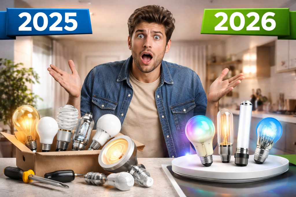 Cambiar bombillas en 2025 vs 2026: ¿Qué cambia en tu hogar?