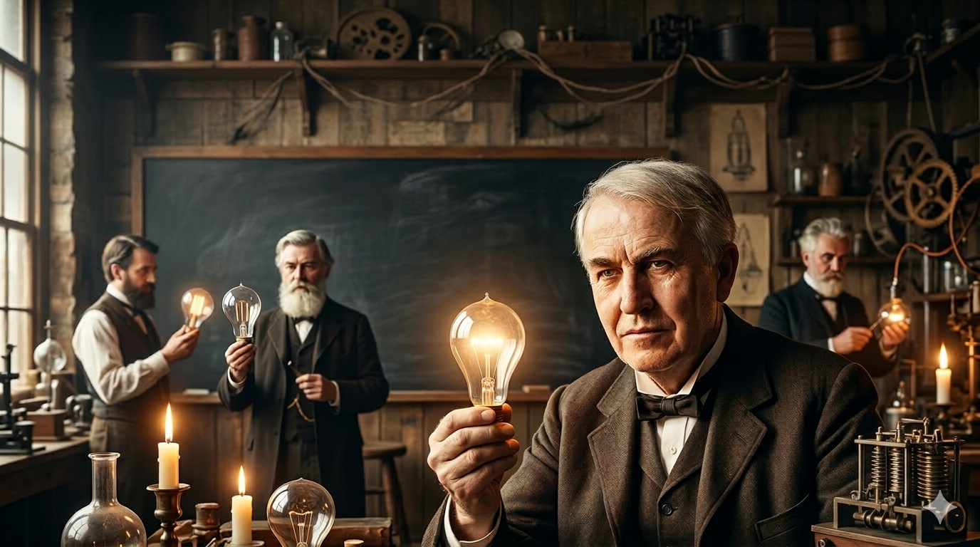 Quién inventó realmente la bombilla: La historia de Thomas Edison | CambiarBombillas.es