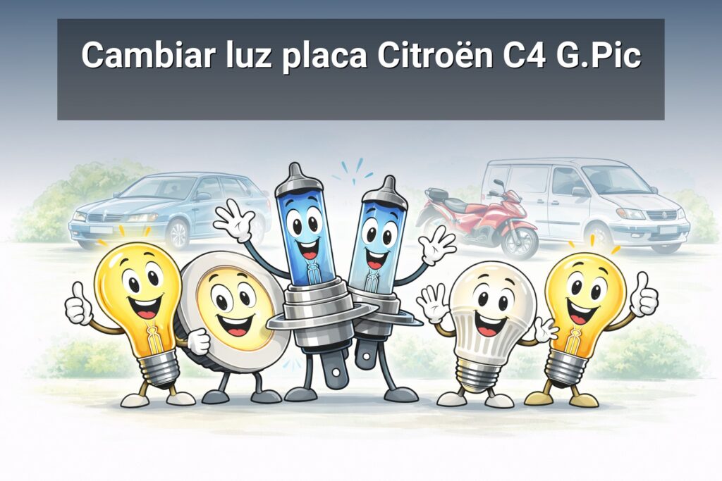 Citroën C4 Grand Picasso: cambio de bombilla de matrícula paso a paso